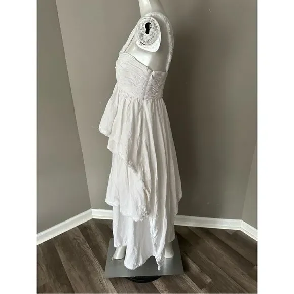 CINQ A SEPT Sori Tiered Cotton One-Shoulder Dress US 0 $465 - Picture 8 of 11